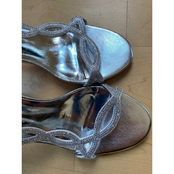 LAUREN Lorraine Bnwot "Malaga" Rhinestone Slingback New Heeled Sandals - Picture 7 of 9